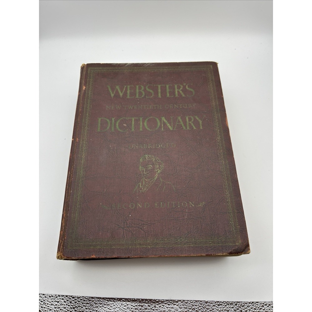 Vintage 1959 Webster's New Twentieth Century Dictionary Volume I Burgundy Hard